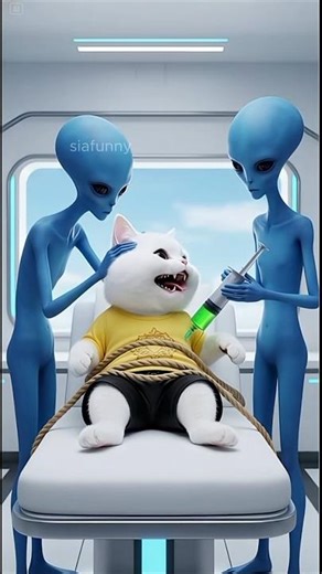 কি ভয়ংকর অবস্থা! এলিয়েনরা টমিকে নিয়ে কি করল? 😱Funny Cat & Alien Story#CatVideo #AlienStory