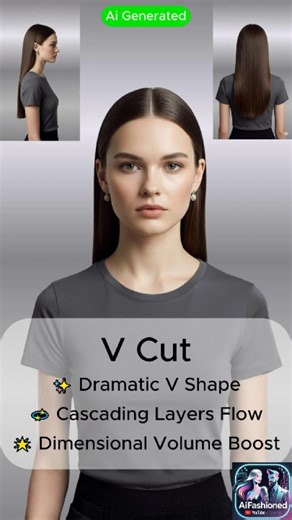 AI Hair Transformation: V Cut Before & After #shorts