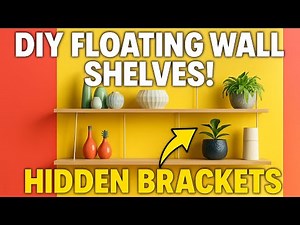 DIY Floating Wall Shelves with Hidden Brackets