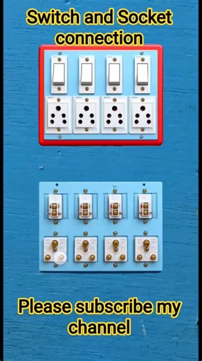 Switch And Socket connection#electrical#trendingshortsvideo