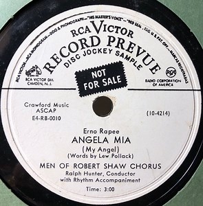 Men Of Robert Shaw Chorus - Angela Mia / Easter Parade