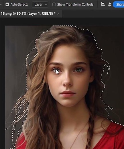 how to refine hair's in Photoshop