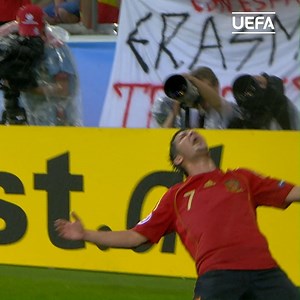 🇪🇸🔥 David Villa on fire at EURO 2008 ⚽⚽⚽ #OTD | UEFA EURO