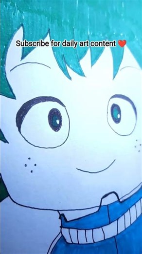 How to Draw Chibi Deku - CUTE & EASY! #shorts