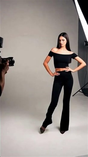 Beautiful Female Model Posing in Studio | Cinematic Photoshoot #modeling #photoshoot #model #shorts