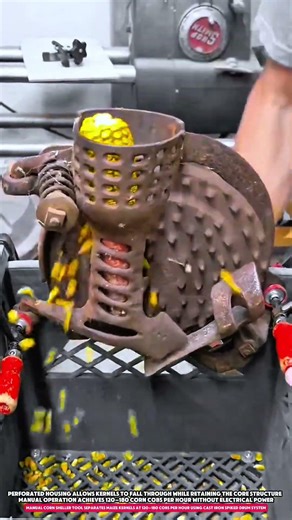 Manual Corn Sheller Tool Separates Maize Kernels at 120–180Cobs per Hour Using Cast Iron Spiked Drum