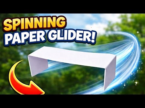 This Paper Glider Spins While Flying! Easy Tutorial ✈️