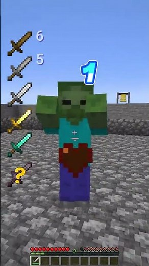 testing every sword in Minecraft | Minecraft#sword#durability#minecraft#brainrot