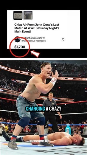 Fan Tries to Sell Air From John Cena's Last Match