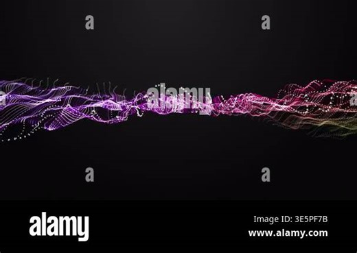Fantastic video animation with particle wave object in slow motion and space for text, 4096x2304 loop 4K Stock Video Footage - Alamy