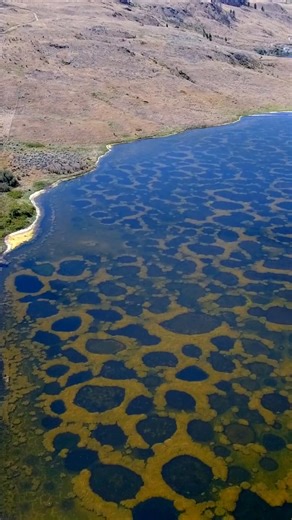 Syilx Nation's sacred site: Aerial view of Spotted Lake