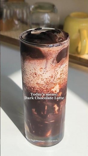 2-Ingredient Dark Chocolate Latte🍫 #chocolatedrink #chocolate #darkchocolate #oroblend #cafe