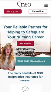 Get affordable nurse malpractice insurance, most nurses pay $137 a year. Request your free quote today! | NSO - Nurses Service Organization