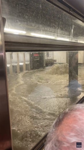 New York Flash Floods Fill Subway Station Trapping Commuters