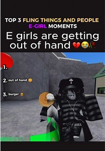 Ranking Top 3 Fling Things and People E-Girl Moments #robloxmemes #robloxtrend #robloxgames #gamingmemes #gaming
