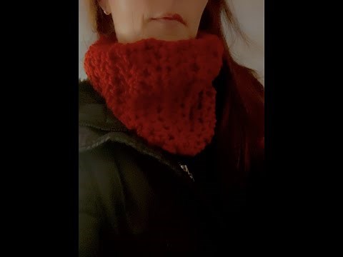 How to crochet a chunky neck warmer - cowl neck warmer tutorial