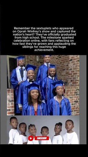 Oprah's Sextuplets Hit This Huge Life Moment and Fans Are Emotional #graduation #proud