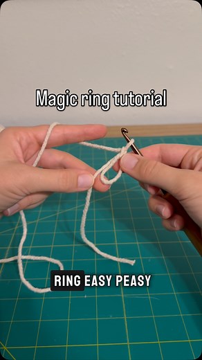 An EASY magic ring tutorial. #crocheting #crochet #crochettutorial #magicring #homestead #homesteading #crafting #craft | Happy Acres Homestead