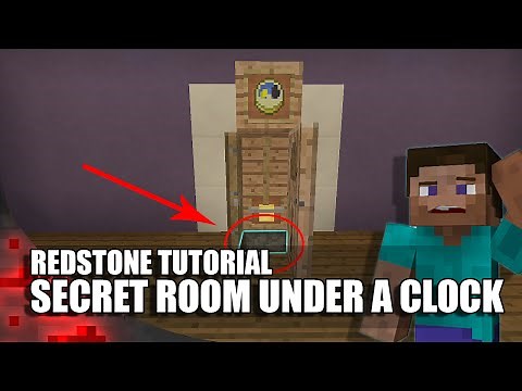 Minecraft: Secret Room Underneath A Clock!