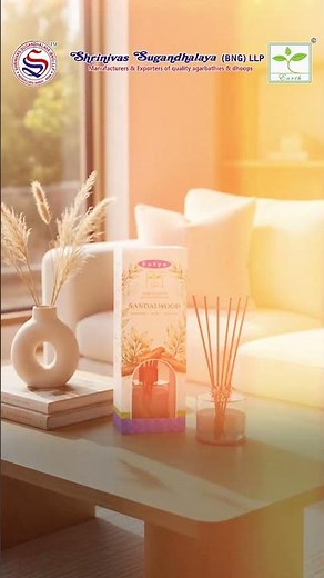 Satya Sandalwood Reed Diffuser | Long-Lasting Home Fragrance