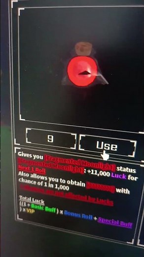 Using Red moon potion and Dune potion in Sols RNG in search of challenging auras #roblox #solsrng