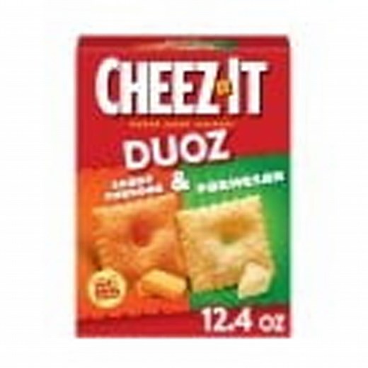 Cheez-It DUOZ Sharp Cheddar and Parmesan Baked Snack Crackers, Lunch Snacks, 12.4 oz
