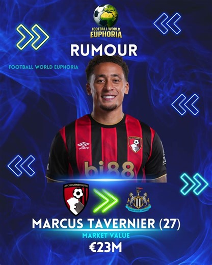 🚨 Newcastle eye Marcus Tavernier move! ⚫️⚪️🏁 #football #transfers #premierleague