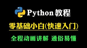 【零基础学Python】目前站内最详细的Python零基础入门系列教程！适合纯小白快速入门！全程干货 动画教学！零基础学Python | 自学Python教程！