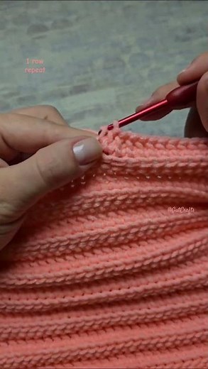 Crochet Rib Stitch 1 Row Repeat Pattern | Crochet Blanket/Scarf #crochettutorial #easycrochet
