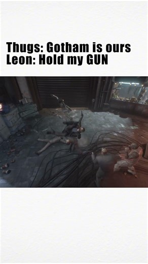 If Leon visit Gotham😎 in Batman Arkham Knight #batman #batmanarkham