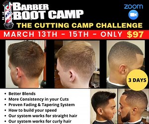 38 reactions · 11 comments | New Barbers & Cosmetologists... We Help Barbers & Cosmetologists Clipper Cut Confidently, Achieve Better Blends, Improve Consistency, and Build Speed without having to go back to school! Coming March 13th | 14th | 15th Our 3 Day Zoom Class >> Link for all the info >> | Barber Boot Camp for Cosmetologists | Facebook