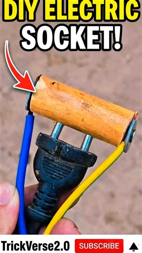 How to Make an Electrical Socket Using a Wooden Stick | DIY Trick#diy #trick #electrical