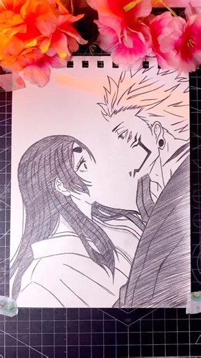 Drawing Sukuna x Yorozu✨#shorts #jujutsukaisen #animedrawing #gojosatoru