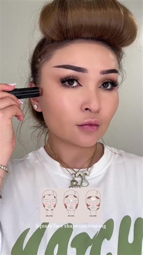 crown bull llc on Instagram: "Square face shape contouring hack contouring contourhack facecontouring contouring101 contouringhacks makeuphacks makeuptips beautytips contour beautyhacks"
