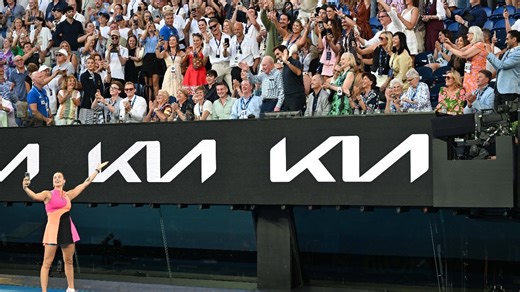 Fangirl Aryna Sabalenka clicks selfie with Federer, Laver after gritty Aus Open opener