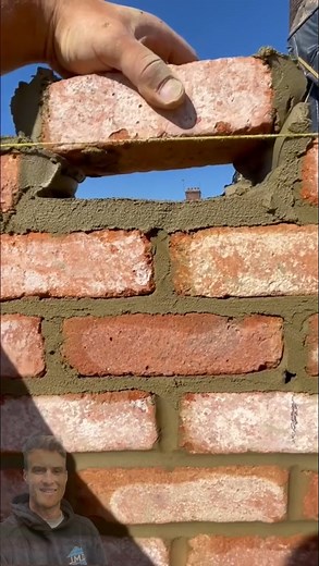 1M views · 5K reactions | 134.How To Lay Bricks tricks For Beginners Using a line 隣隣隣隣#brickhouse #bricks | Bricklayer | Facebook