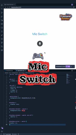 This Mic Switch Is TOO Smooth #htmlcss #cssanimation #css #frontend