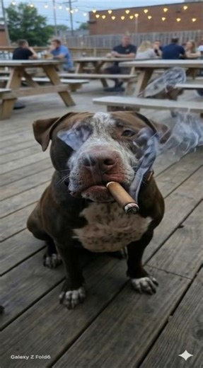 dog smoking cigar