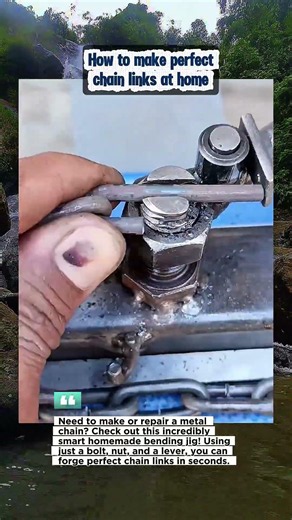 Genius DIY chain link making tool! ⛓️ #diytools #metalworking