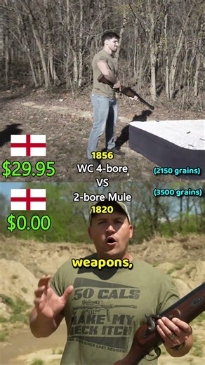 Christian 4-Bore VS 2-Bore Blunderbuss cost per shot comparison #shorts #power #history