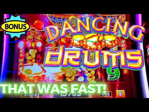 2nd Spin BONUS on Dancing Drums Slot Machine! Max Bet Dancing Drums Bonus Slot Play!