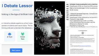 AI Debate Lesson: No Prep! Understanding the Limits of Artificial Intelligence