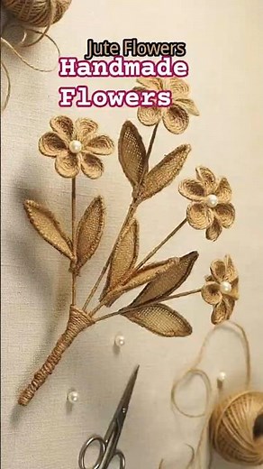​DIY Jute Flower Making | Easy & Beautiful Rustic Wire Flowers for Home Decor#craftideas #viralshort