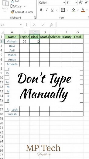 Excel Interview Question Student Marksheet in Excel 💯 🙂 #excel #exceltips #exceltutorial #msexcel
