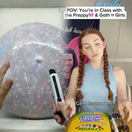 POV You’re in Class with the Preppy🎀 & Goth 💀 Girls