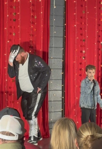 😂😂 Themoment @producer.blake was a backup dancer at a 3rd grader’s talent show! @AlabamaRadio @1037theq #talentshow #birminghamalabama #michaeljackson #nsync @Justin Timberlake