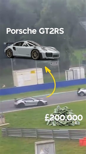 Porsche vs Pagani Crash on Track Day 🤯 #shorts