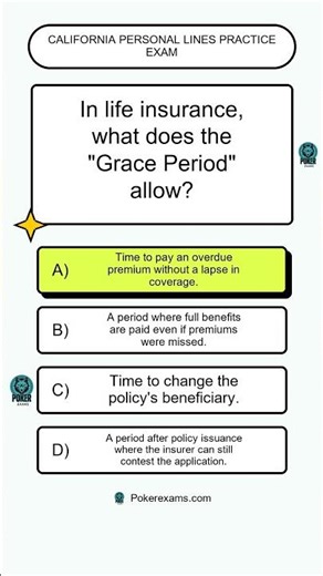 California Personal Lines Practice Exam