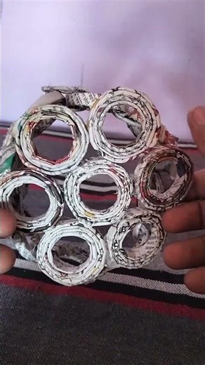 newspaper basket # easy to make # for my mother 🌹🌹🌹