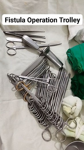Trolley ready for Fistula Operation 😊 #nursedibakar #reels2025 #fistula #fistulasurgery #fistulatreatment | Online Nursing Guidelines